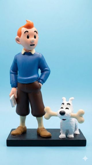 Figura Tintin y Milú Resina ABS