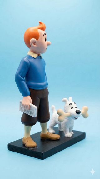 Figura Tintin y Milú Resina ABS