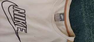 Sudadera Nike Blanca y Marrón Talla L