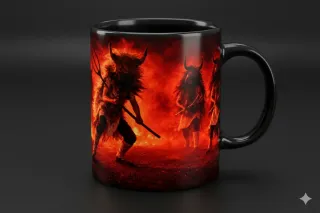 Tazas de cerámica con diseño