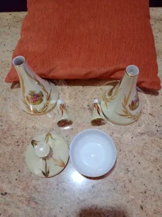 Juego tocador vintage porcelana