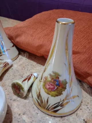 Juego tocador vintage porcelana