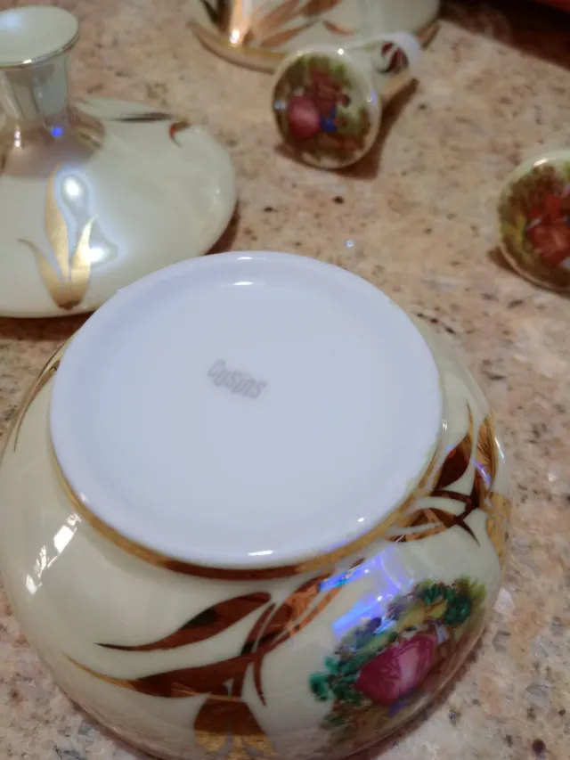 Juego tocador vintage porcelana