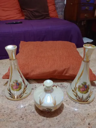 Juego tocador vintage porcelana