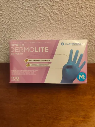 Guantes Nitrilo Dermolite Sin Polvo Talla M