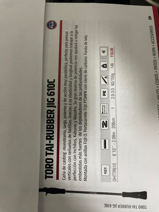 Caña Hart Toro Tai-Rubber Jig 610C.