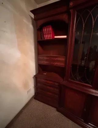 Armario clásico madera y cristal