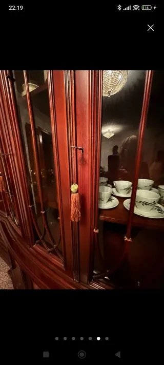 Armario clásico madera y cristal