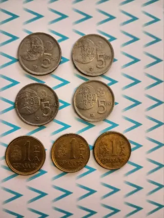 Lote monedas España 5 Pesetas 1980-82