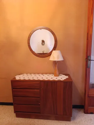 Mueble de Almacenaje Madera + espejo