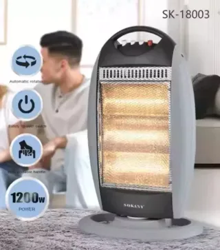 Stufa Elettrica Alogena Oscillante 400/800/1200W