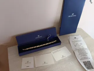 Pulsera Swarovski Flores Oro Rosa