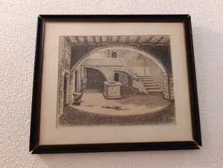 Dibujo enmarcado arquitectura