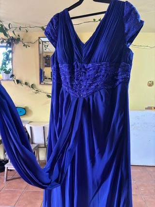 Vestido Largo Fiesta Azul Real Zeila Donna