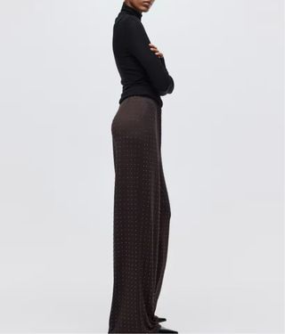 Pantalón de punto con strass sin estrenar