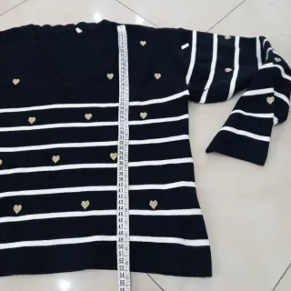 Completo: Maglione righe e jeans