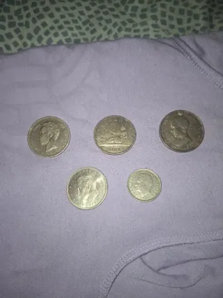 Lote de 5 monedas antiguas