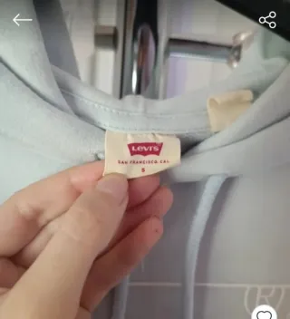 Sudadera Levis Azul Mujer Talla S