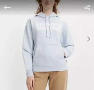 Sudadera Levis Azul Mujer Talla S