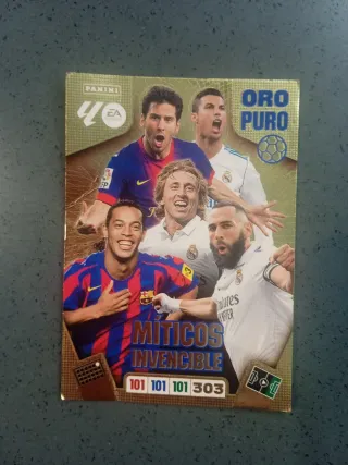 Panini Fútbol Oro Puro Míticos Invencible
