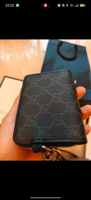 Portafoglio nero Gucci originale in pelle