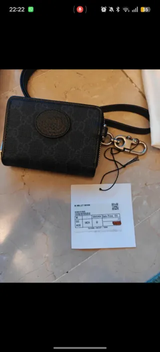 Portafoglio nero Gucci originale in pelle