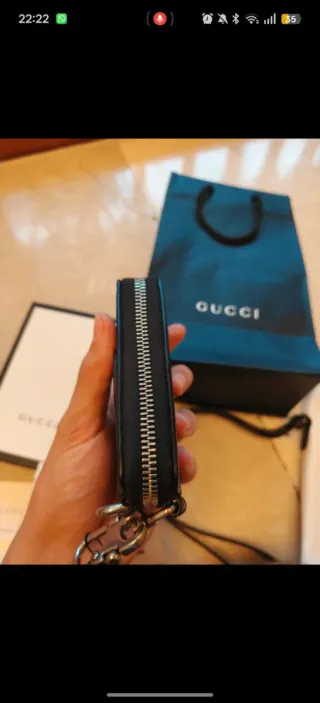 Portafoglio nero Gucci originale in pelle