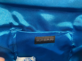Bolso fiesta azul eléctrico satinado