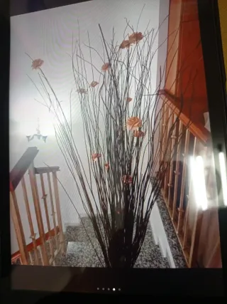 Decoración Hogar Ramo Seco Negro Marrón