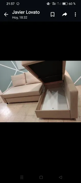 Sofá cama Ikea beige