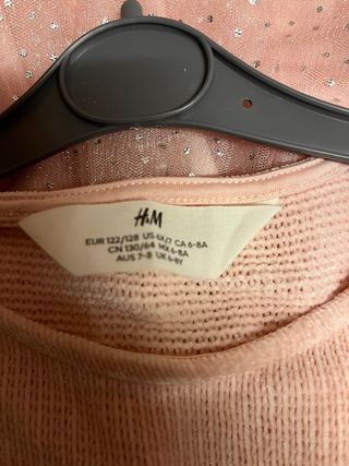 Vestido rosa niña H&M tul brillante