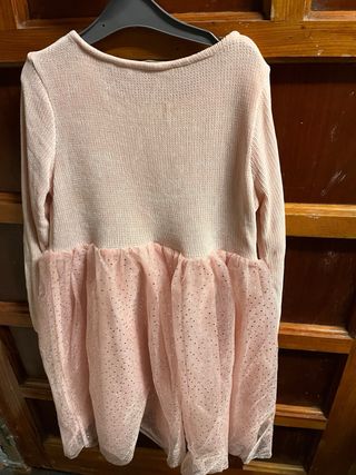 Vestido rosa niña H&M tul brillante