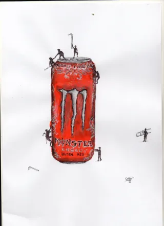 Originale Disegno Monster Energy Ultra Red