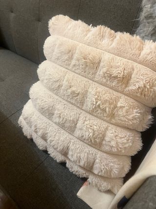 2 Fundas Cojín Felpa Gruesa 100%nuevas lana suave