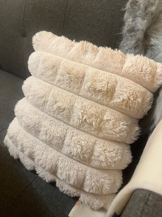 2 Fundas Cojín Felpa Gruesa 100%nuevas lana suave