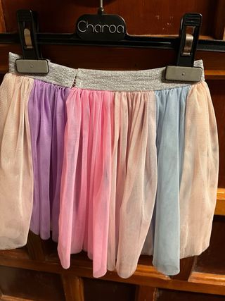 Falda de tul multicolor niña