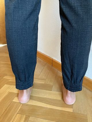 Pantalón cuadros príncipe de Gales gris