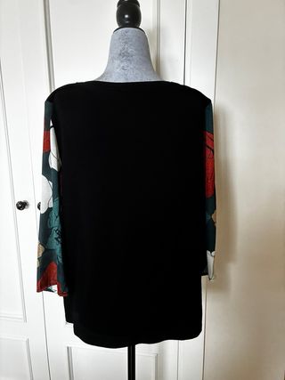 Camiseta estampada flores mujer