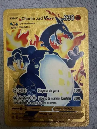 Carta Pokémon Charizard VMAX Dorada