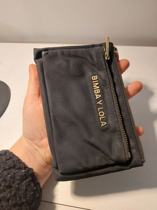 Bimba y Lola Cartera/Monedero Negro Dorado