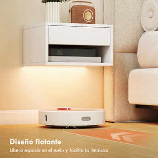 Juego 2 Mesitas Noche Flotantes HOMCOM Blancas