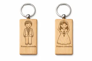 Llaveros personalizados de Comunión.