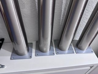 4 Gambe Coniche in Acciaio Inox Opaco