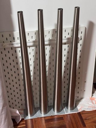 4 Gambe Coniche in Acciaio Inox Opaco
