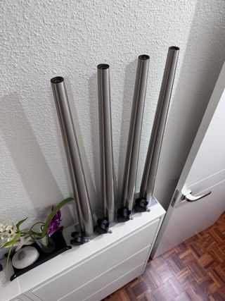 4 Gambe Coniche in Acciaio Inox Opaco