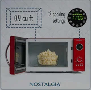 Microondas Rojo Vintage 0.9 cu ft