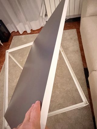 Mesa de centro Ikea blanca/ gris dos caras