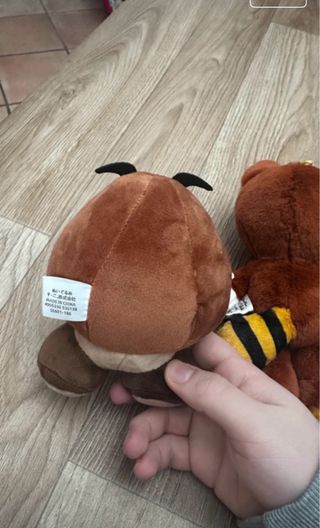 Peluche Super Mario Tanuki, Luigi e Goomba