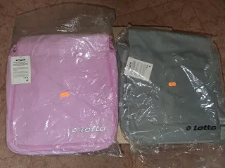 Bolso mochila Lotto rosa y gris