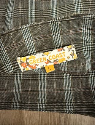 Falda mini cuadros botones Green Coast